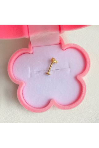 Cerrahi Çelik Renkli Taşlı Yıldız Tragus Piercing