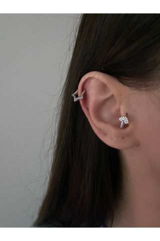 Kadın Minimal Kalpli Halka Tragus Piericng