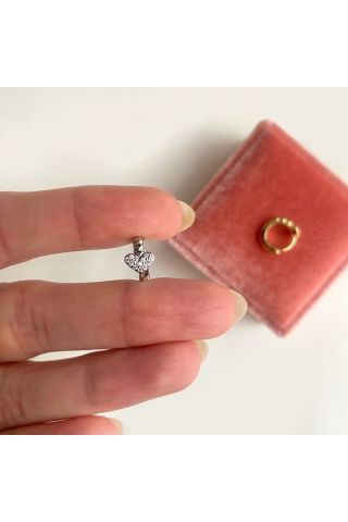 Kadın Minimal Kalpli Halka Tragus Piericng