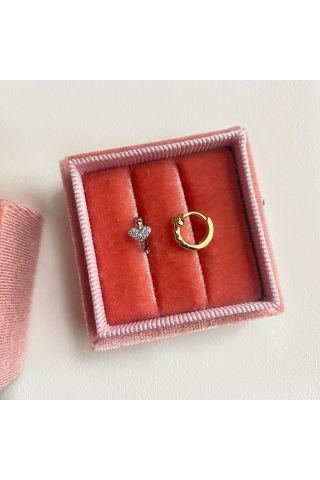 Kadın Minimal Kalpli Halka Tragus Piericng