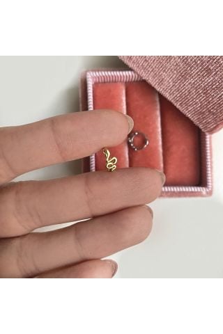 Kadın Mini Yılan Halka Tragus Piercing