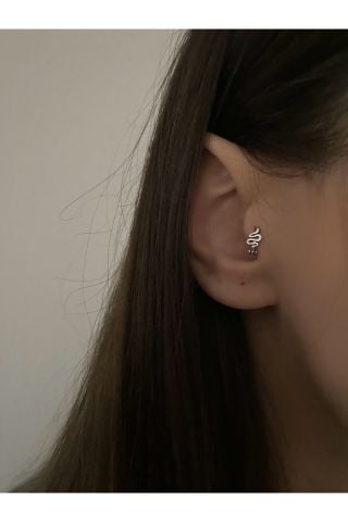 Kadın Mini Yılan Halka Tragus Piercing