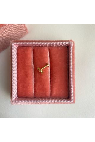 Kadın Gold Renkli Kırık Kalp Piercing Tragus
