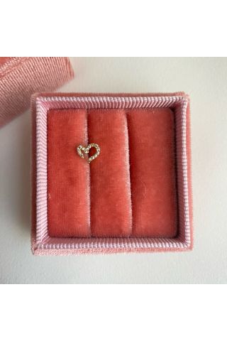 Kadın Gold Renkli Kırık Kalp Piercing Tragus