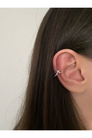 Kadın Üçlü Yaprak Halka Tragus Piercing Kıkırdak