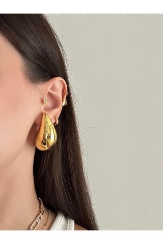 Bottega Gözyaşı Damlası Model Büyük Boy Küpe
