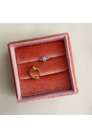 Kadın Silver Baget Taşlı Halka Tragus