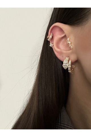 Sarmal Yılan Model Halka 2'li Küpe