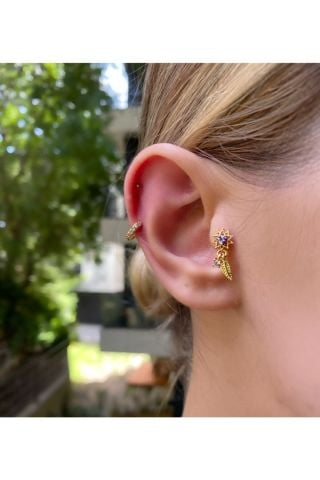 Kadın Sallantılı Yaprak Tragus Kıkırdak Piercing