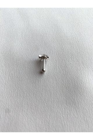 Silver Rengi Yıldız Piercing Tragus Cerrahi Çelik 6mm