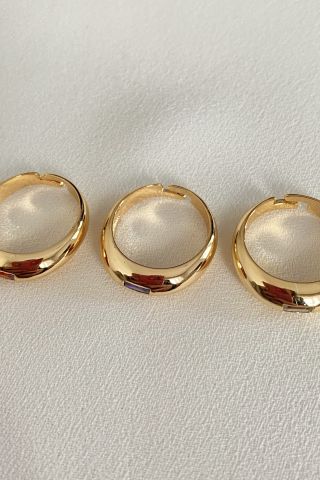 Kadın Gold Rengi Altın Kaplama Taşlı Ayarlanabilir Yüzük