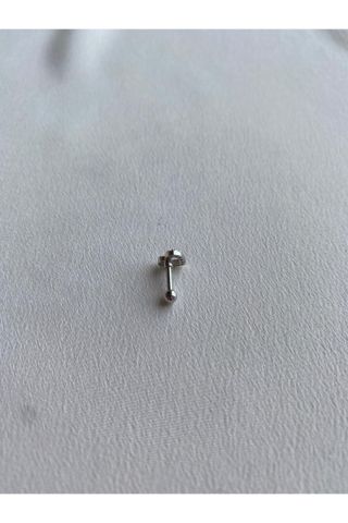 Silver Rengi Kalp Tragus Piercing Cerrahi Çelik 6mm