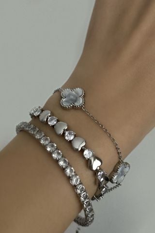 Kadın Silver Rengi Su Yolu Bileklik