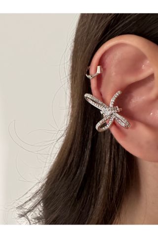 Taşlı Fiyonk Earcuff