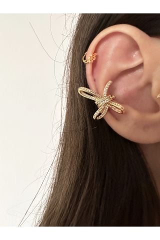 Taşlı Fiyonk Earcuff