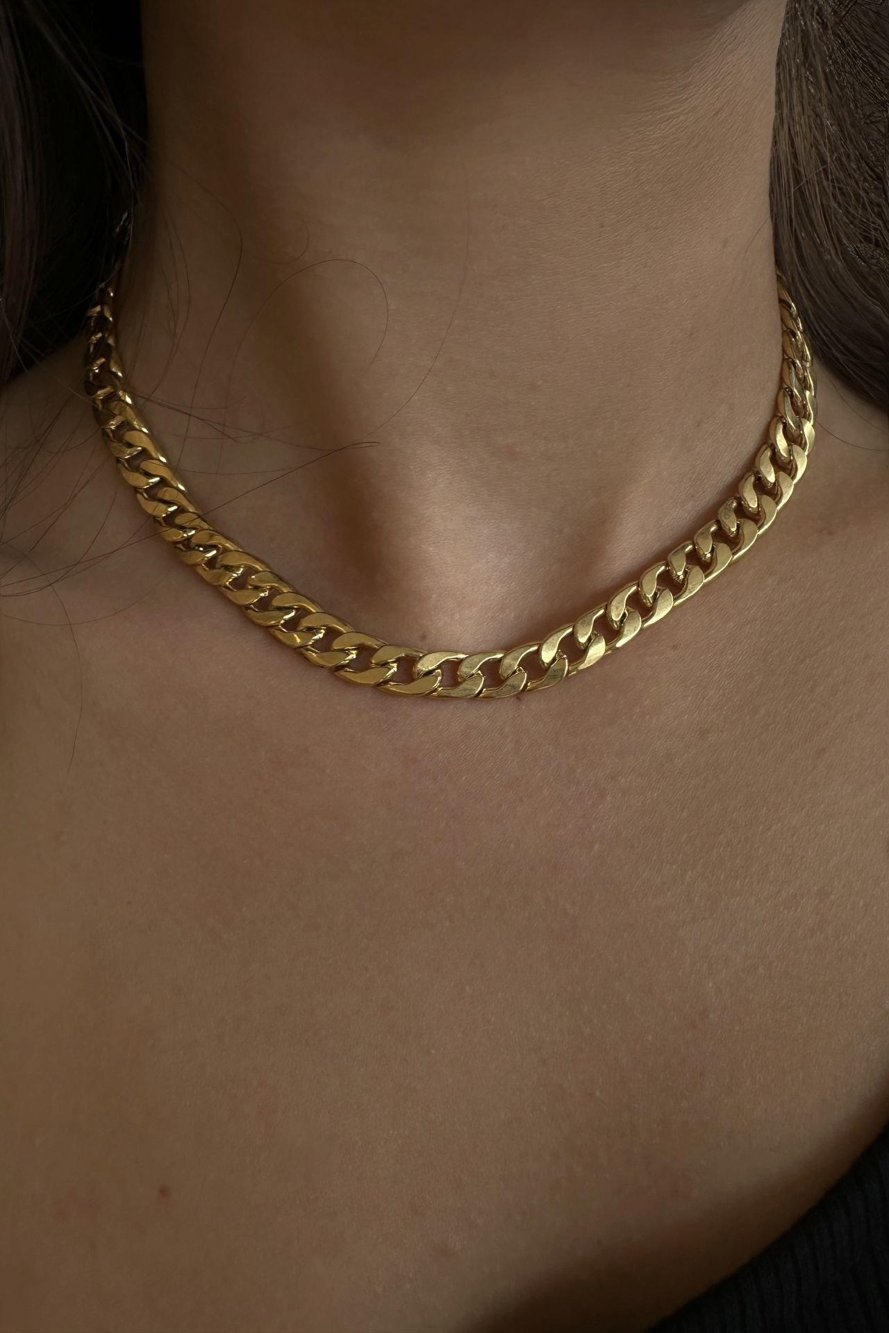 Gold Kalın Zincir Kolye