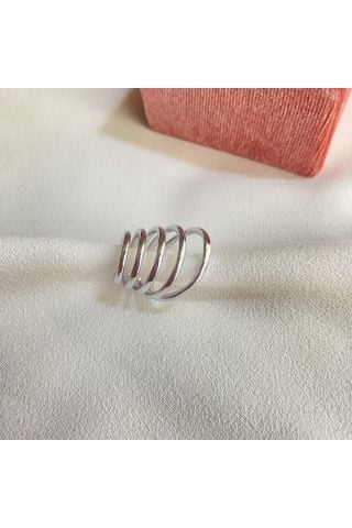 Kadın Silver Kulağı Saran Kıkırdak Küpe Earcuff