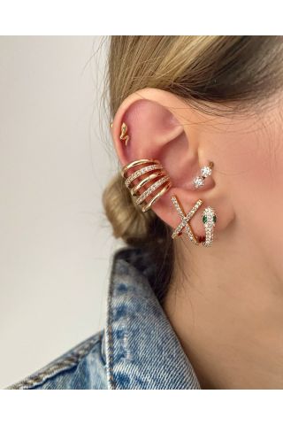 Kadın Kalın Boğumlu Earcuff Kıkırdak Küpe