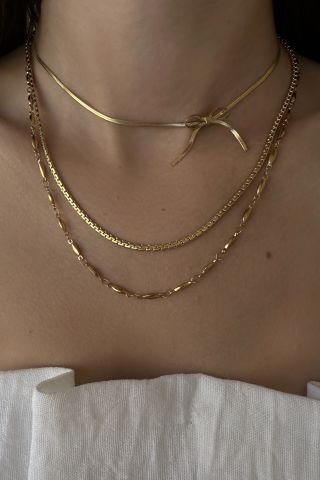 Çelik İtalyan Fiyonk Choker Kolye