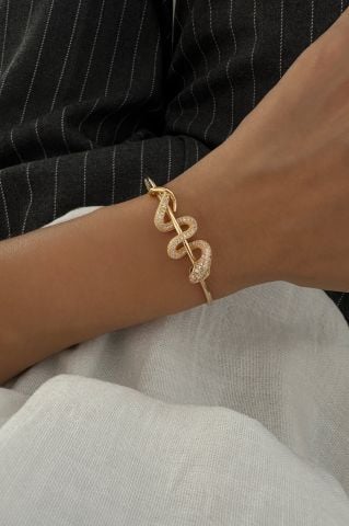 Sarmal Yılan Model Kelepçe Bileklik