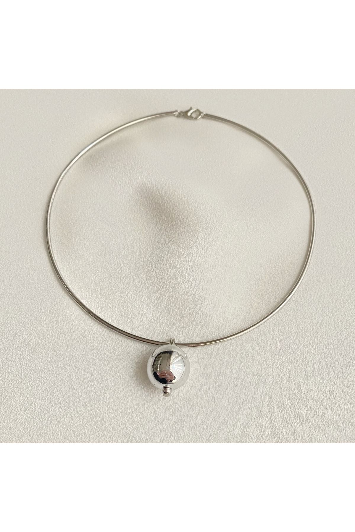 Devin Top Detaylı Ring Choker Kolye