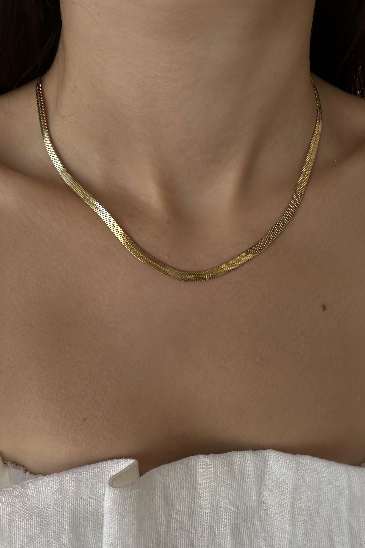 Çelik Kadın Gold Italyan Zinciri Kolye