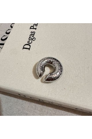 Çelik Dokulu Double Halka Kıkırdak Küpesi Earcuff