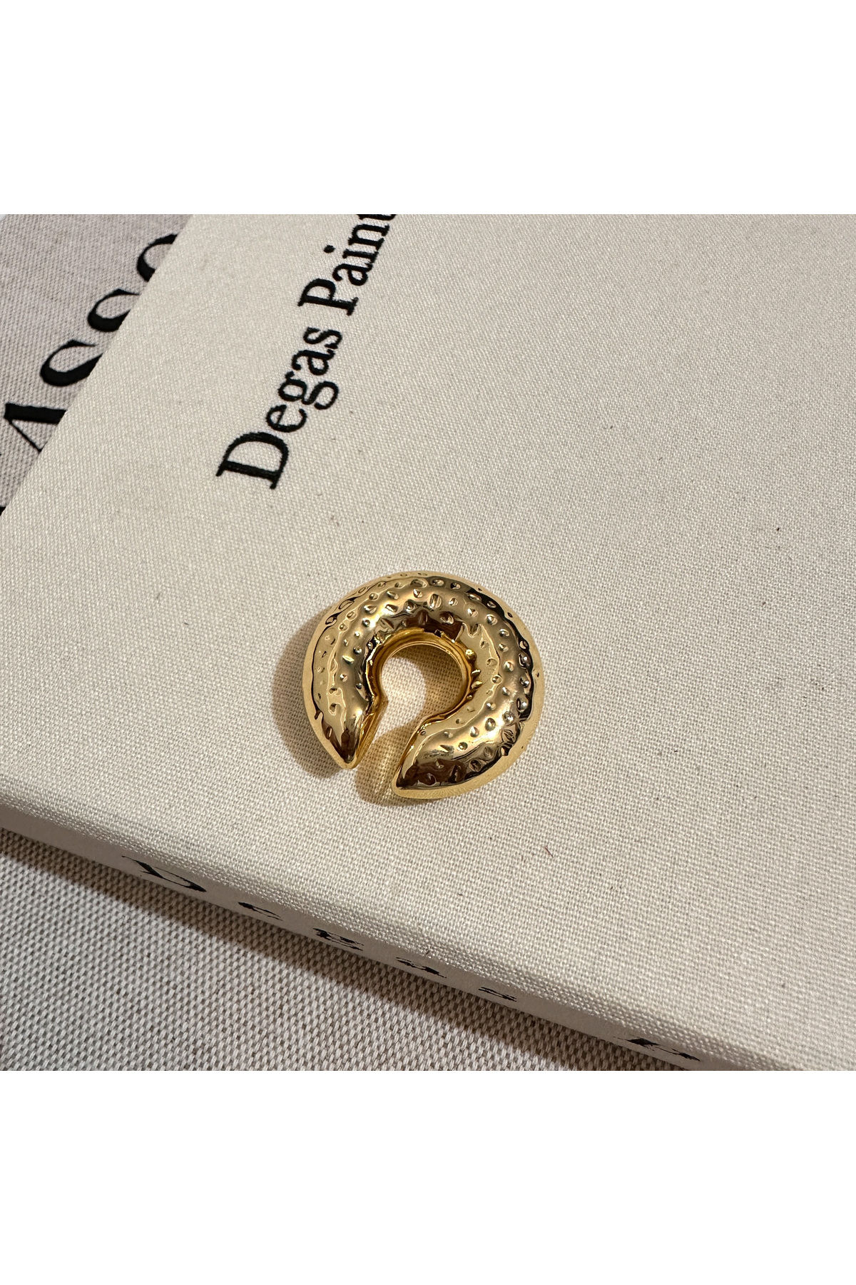 Çelik Dokulu Double Halka Kıkırdak Küpesi Earcuff