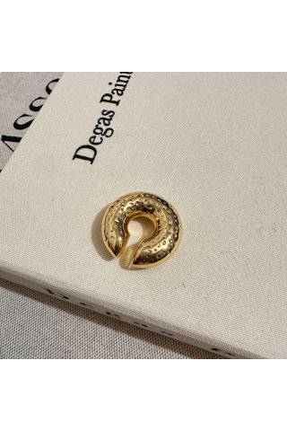 Çelik Dokulu Double Halka Kıkırdak Küpesi Earcuff