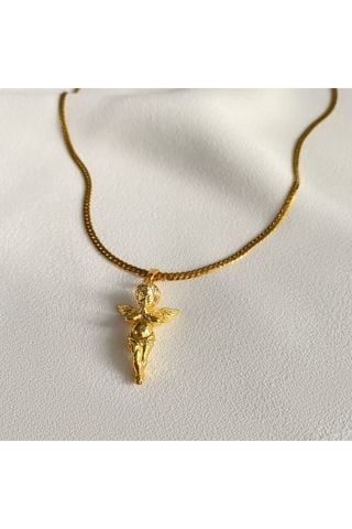 Kadın Gold Rengi Angel Kolye