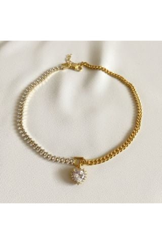 Kadın Gold Etha Love Choker Kolye