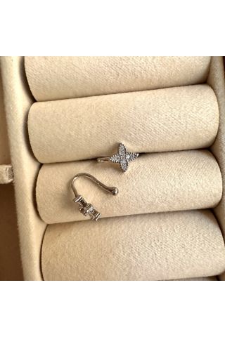 Çelik Delik Gerektirmeyen Sıkıştırmalı Piercing Tragus