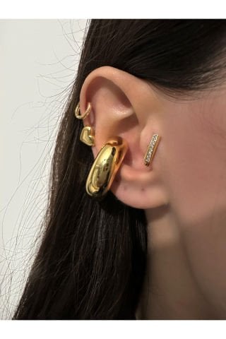 Çelik Delik Gerektirmeyen Sıkıştırmalı Piercing Tragus