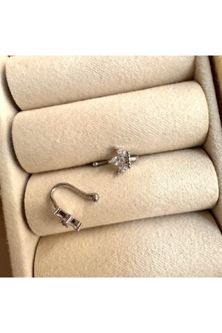 Çelik Delik Gerektirmeyen Sıkıştırmalı Piercing Tragus