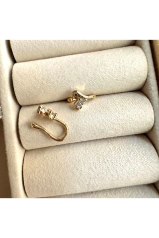 Çelik Delik Gerektirmeyen Sıkıştırmalı Piercing Tragus