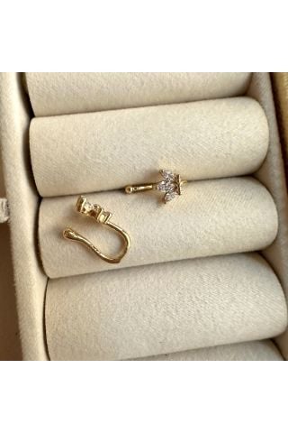 Çelik Delik Gerektirmeyen Sıkıştırmalı Piercing Tragus