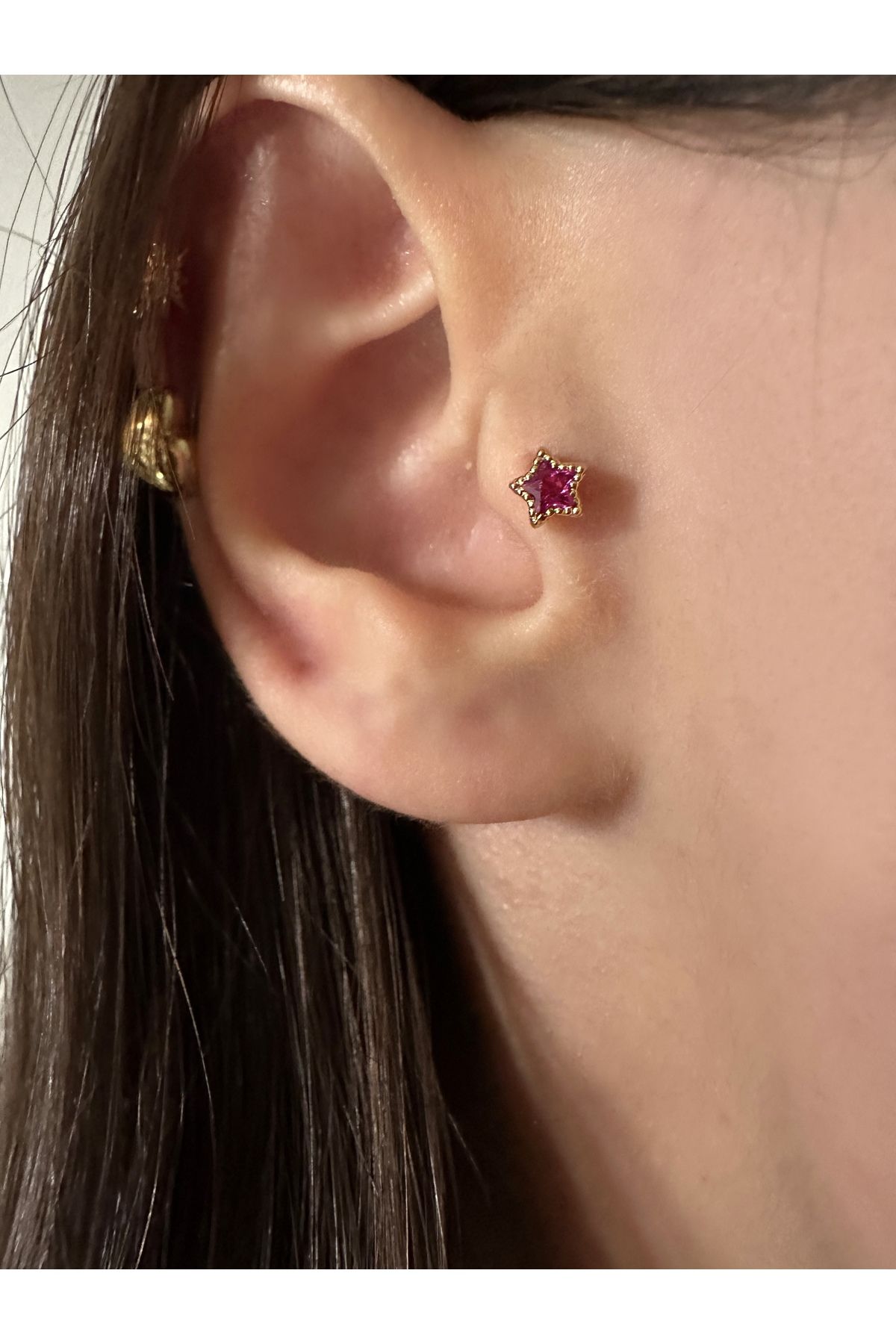 Cerrahi Çelik Renkli Yıldız Tragus, Piercing