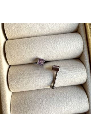 Cerrahi Çelik Renkli Kare Tragus, Piercing