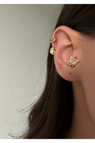 Cerrahi Çelik Halka Kelebek Tragus Piercing