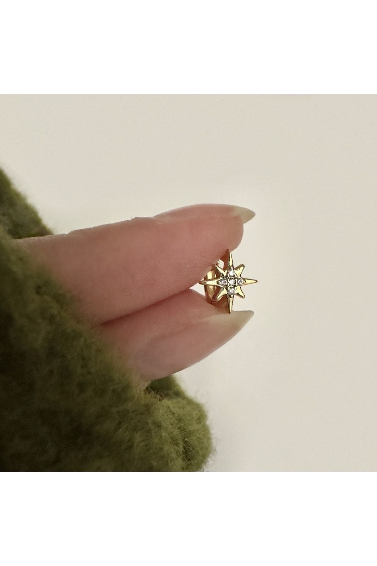 Cerrahi Çelik Halka Kutup Yıldızı Piercing Tragus