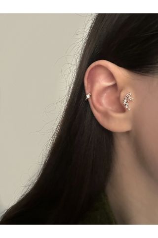 Cerrahi Çelik Taşlar Tragus Piercing
