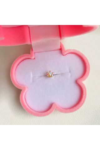 Cerrahi Çelik Opal Üç Taşlı Piercing